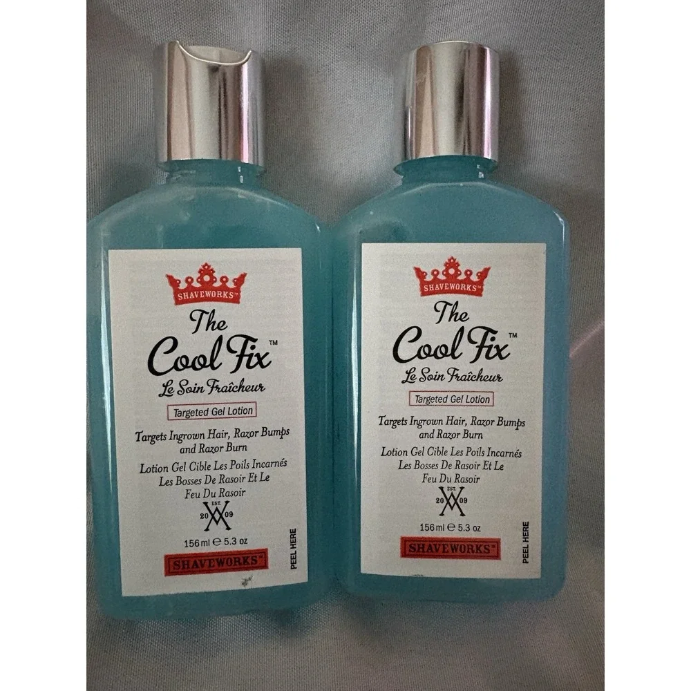 NEW Shaveworks The Cool Fix Targeted Gel Aftershave Lotion 5.3 oz Each 2 Pack